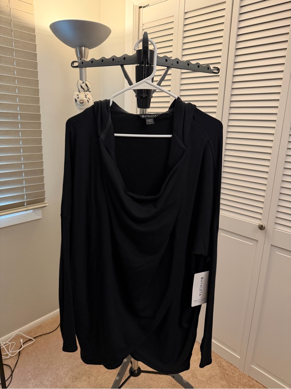 Athleta Purana Wrap Sweatshirt Cowl Hooded Top.  Brand new with tags.